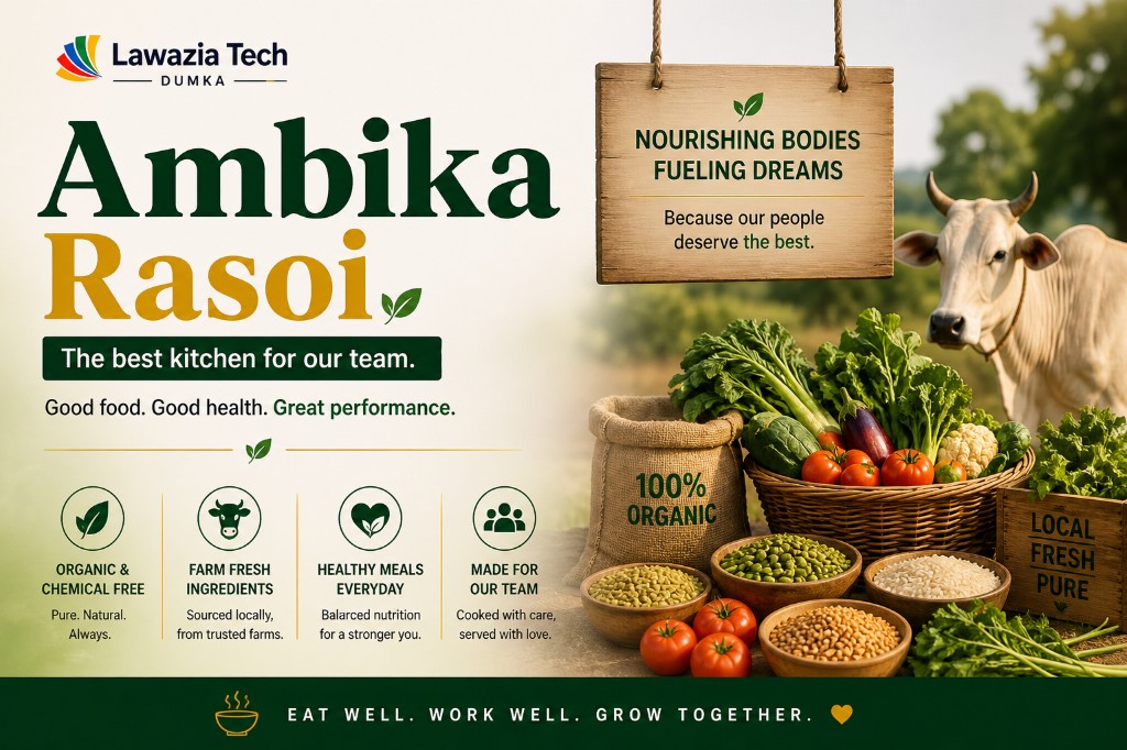 Ambika Rasoi — organic team kitchen at Lawazia Tech