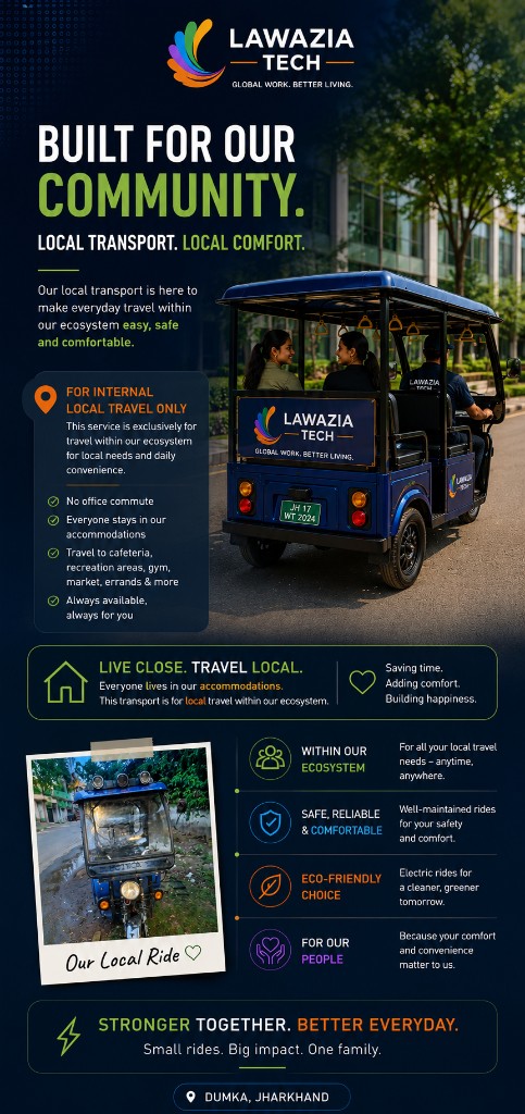 Urban Stall e-rickshaw for internal ecosystem travel